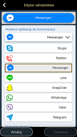 Zintegruj swoją ulubioną aplikację komunikacyjną (WhatsApp, Messenger, Line)
